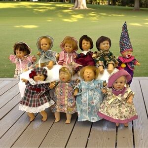 Vintage GI-GO Baby Dolls Lot of 10 Mixed Expressions Original Outfits Ugly Dolls